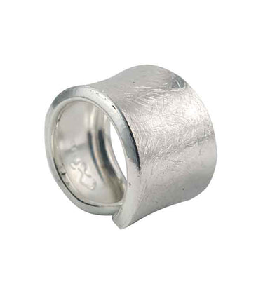Anillo Luna Plana Concavo Plata
